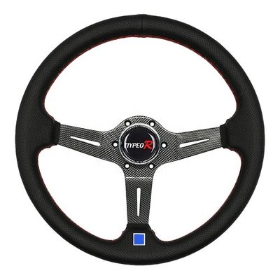 quality  Sports Racing Modified Accessories Deep Dish Universal Leather Racing Steering Wheel Drift Sports Steering Wheel factory
